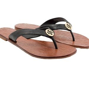 Tory Birch Thor’s Thong Black let her Excellent Condition Pre-owned Size 8